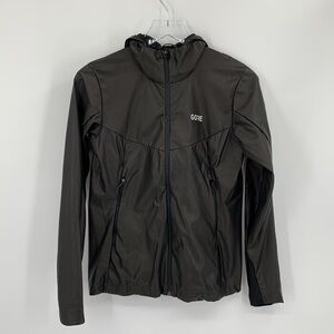 Gore-Tex Infinium soft lined hooded jacket black coat zipper women new Small